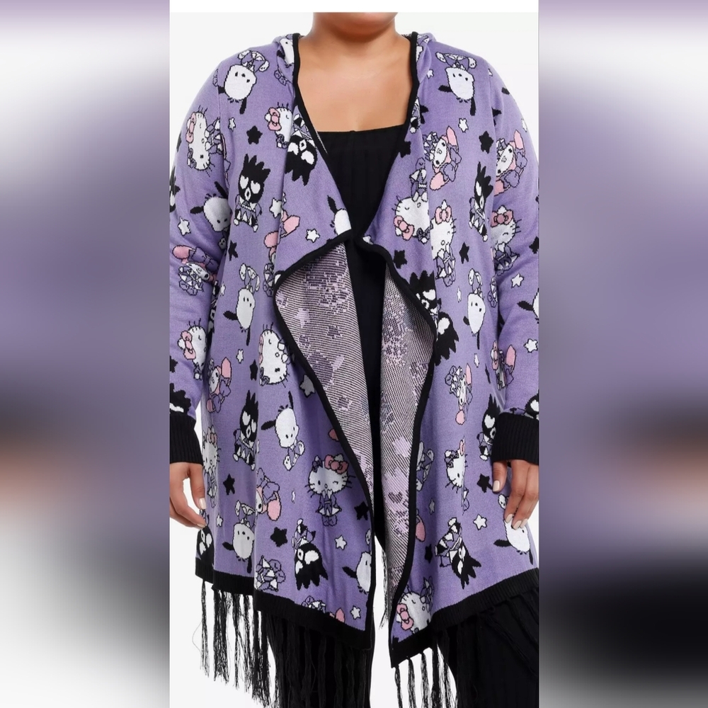 Hello kitty and friends magic card hoodie cardigan